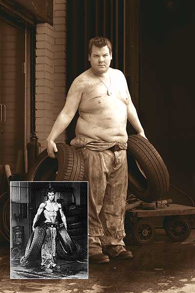 James Corden spoofs Herb Ritts photo