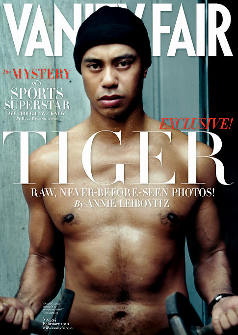 Tiger Woods on the cover of Vanity Fair