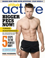 weather man Tomasz Schafernaker on cover of gay mag 'Active Attitude'