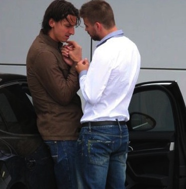 Zlatan Ibrahimovic and Gerard Pique