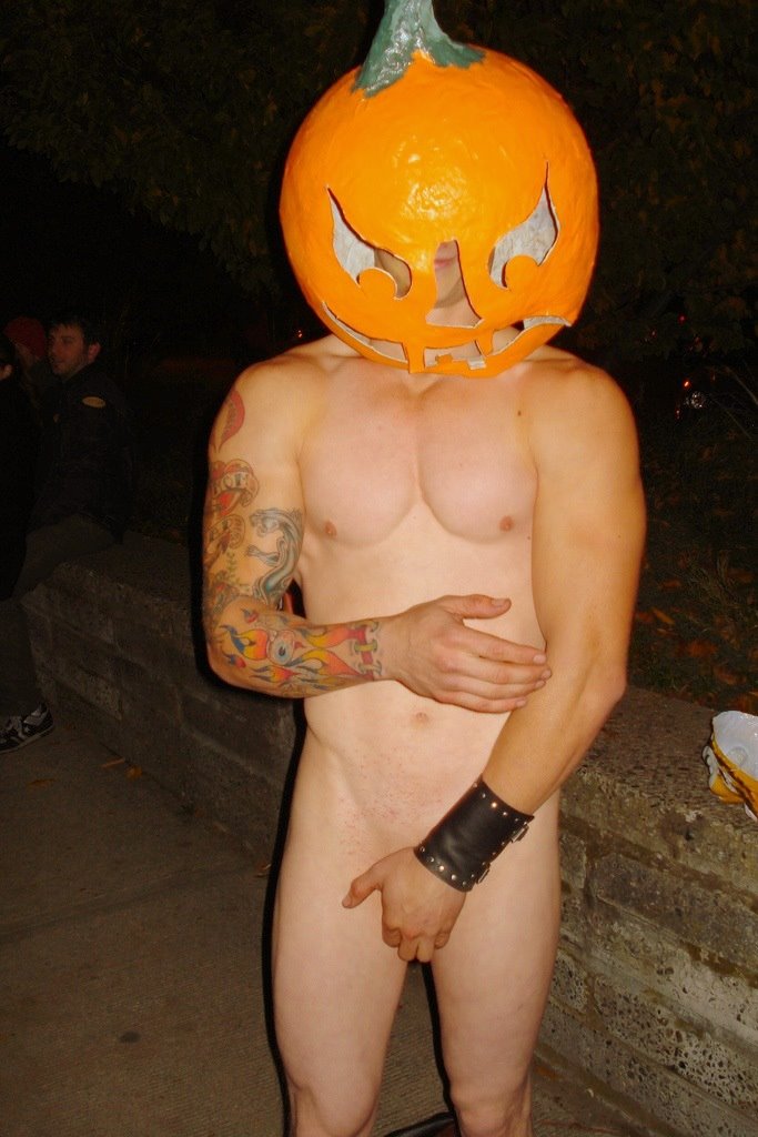Naked pumpkin man!
