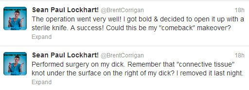 Brent Corrigan self surgery claim