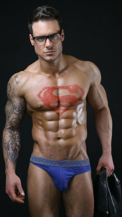 Sexy superman in underwear