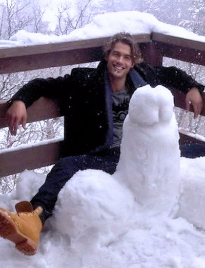 Large snow penis.