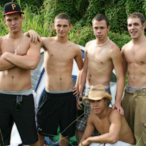 Tyler, Dustin, Mike, JC and CJ - Broke Straight Boys photo gallery