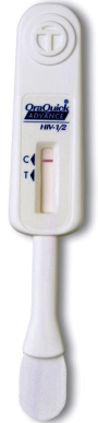 OraCare HIV swab test.