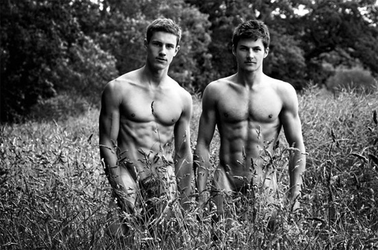 Naked Warwick male rowers