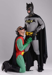 Mitch Vaughn and Dominic Pacifico as Batman and Robin in XXX parody