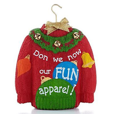 Gay Christmas sweater ornament