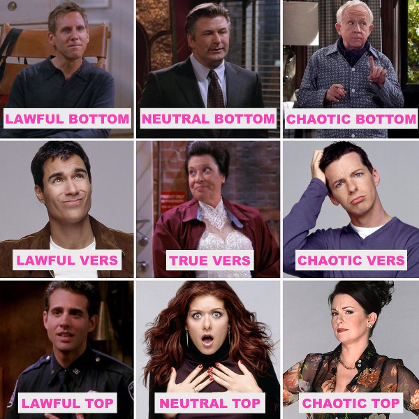 Will and Grace sexual positions.